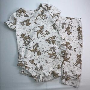 Disney Baby Wishes & Dreams 0/3M Bambi & Thumper Print 2-Piece Matching Outfit